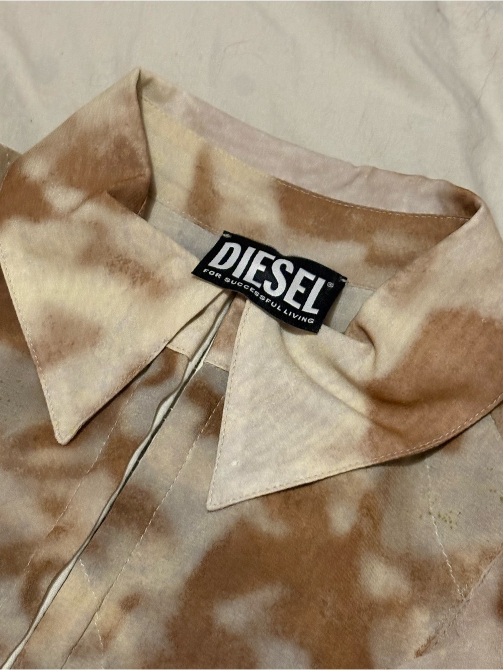 Diesel SS23 Runaway Silk Camo Top - Picture 3 of 8